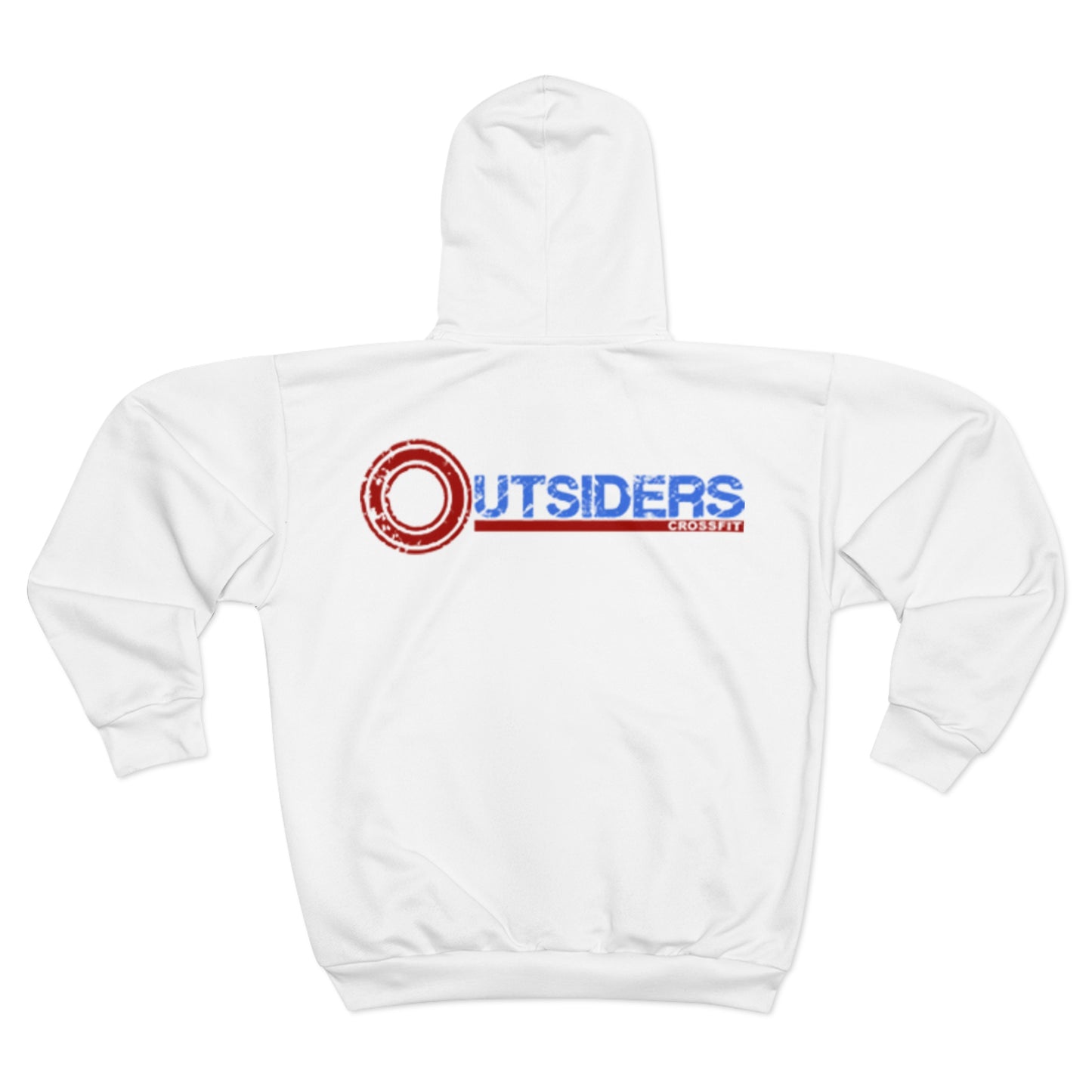 White Logo Zip Hoodie