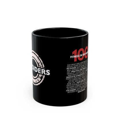 Fitness in 100 Words Black Mug